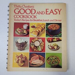 Betty Crocker Good and Easy Cookbook 1971 1973 Spiral Bound Vintage Golden Press